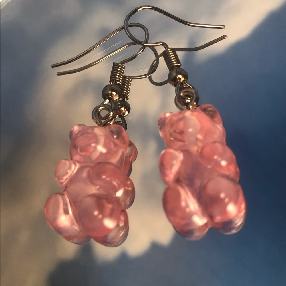 🐻Pink gummy bear earrings🐻